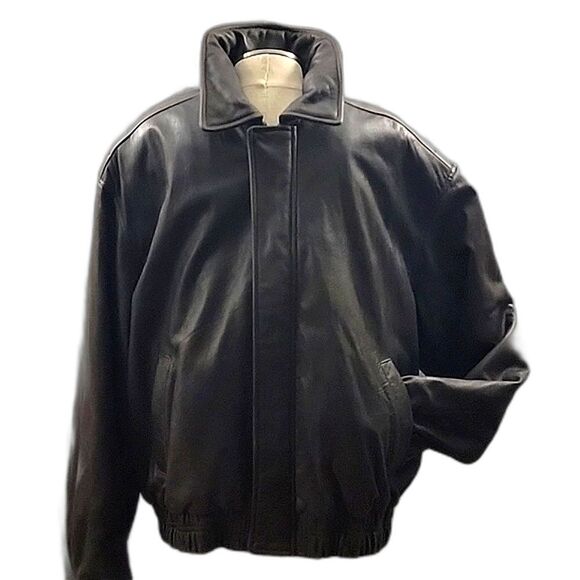Wilson's VTG brown leather Thermal Insulated Bomber jacket - Collared, Men's L - Picture 1 of 12
